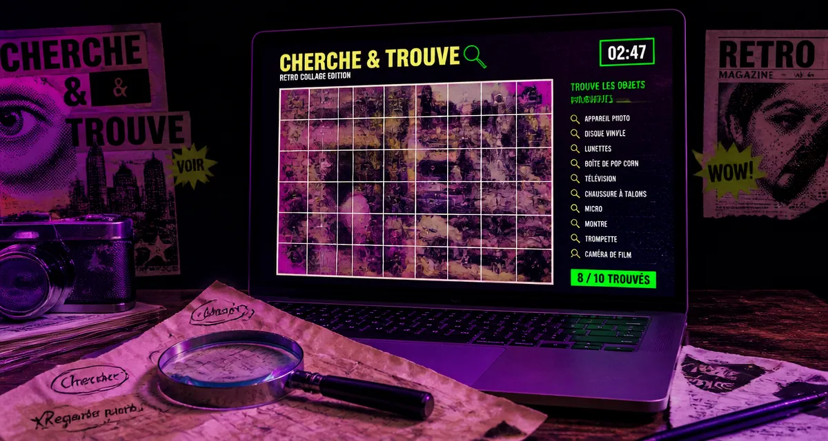 100 objets cachés gratuits en français : loupe sur jeu cherche et trouve