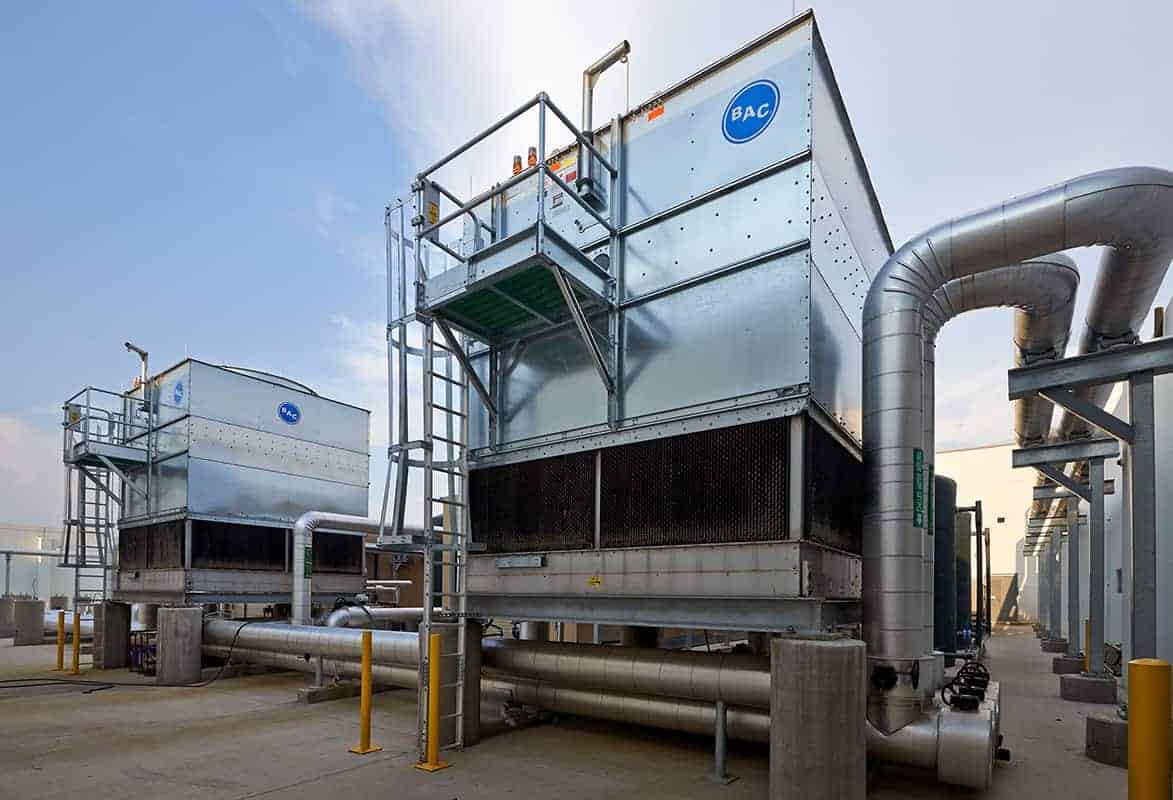 Industrial cooling towers and ventilation system