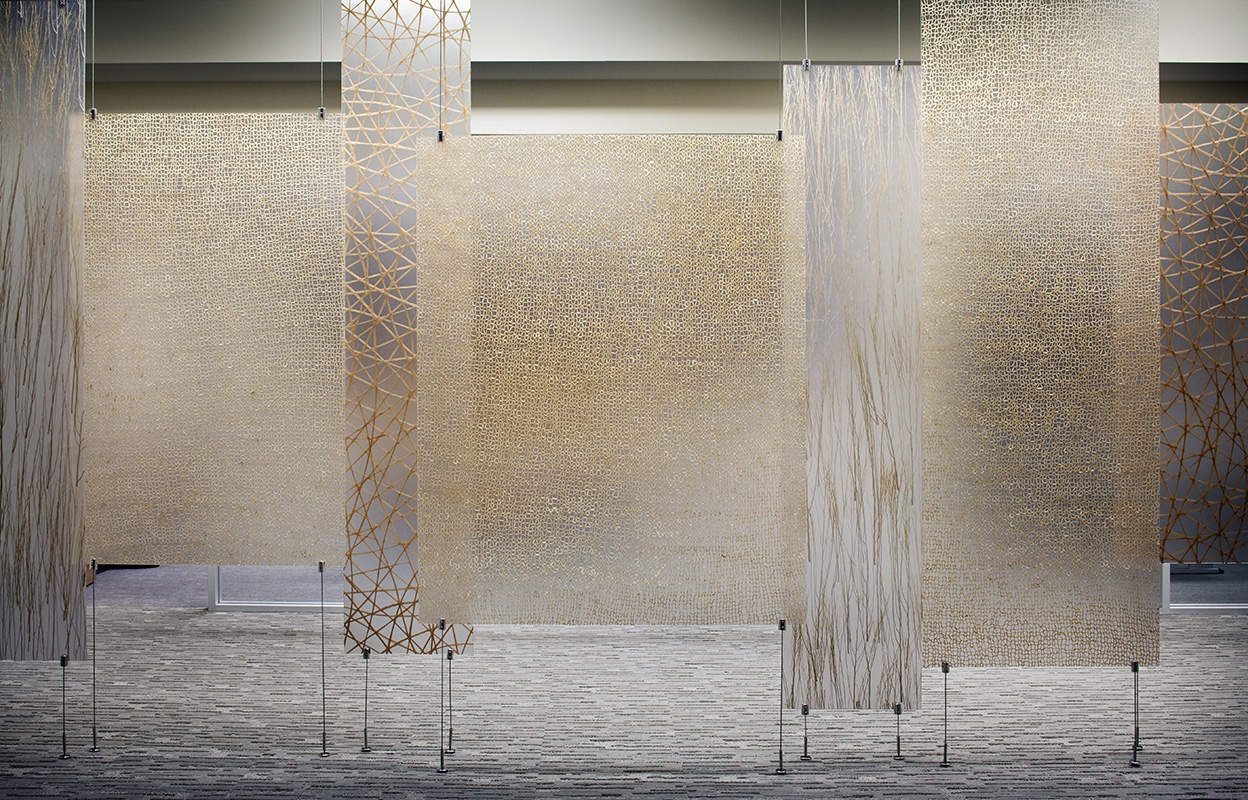 Textured decorative panels in modern interior design