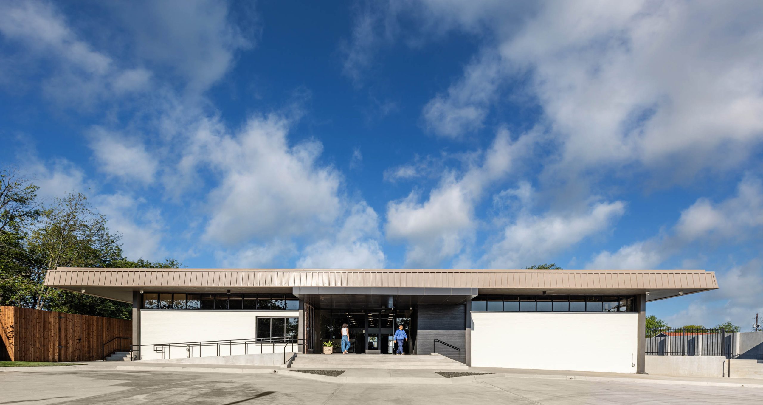 Modern building under blue sky