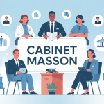 cabinet masson illustration avec avocats médecins notaires experts-comptables architectes