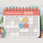 calendrier mensuel 2025 organisation visuelle
