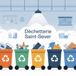 déchetterie saint sever illustration bennes tri