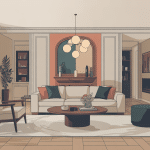 déco salon chic et classe illustration salon moderne