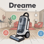 dreame x40 master test aspirateur robot sur carrelage parquet et tapis