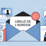 libellé de l'adresse illustration vectorielle enveloppe