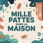 mille pattes dans la maison zones humides coupe transversale