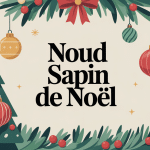 nœud sapin de noël sur grand sapin décoré