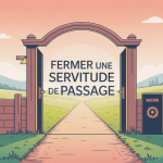 peut-on fermer une servitude de passage illustration portail chemin