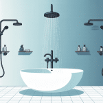 illustration de serviteur de douche moderne dans salle de bains