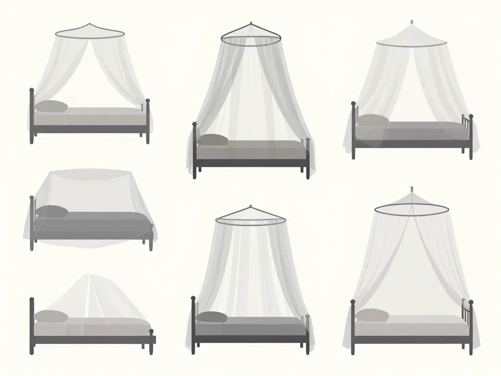 Différents types de ciel de lit moustiquaire selon le lit