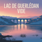 lac de guerledan vide vestiges et barrage illustration