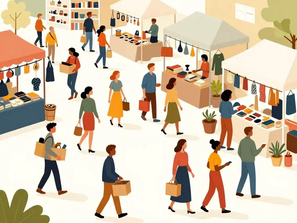 Préparer visite Emmaus Wambrechies ambiance marché