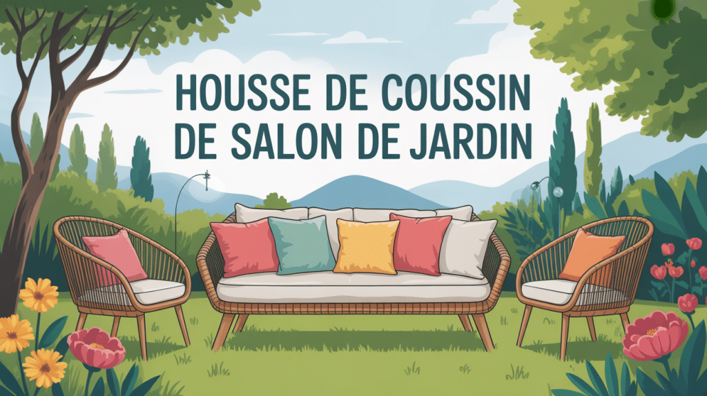 Remplacer housse coussin salon de jardin image estivale