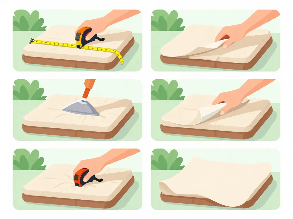 Remplacer housse coussin salon de jardin installation étapes