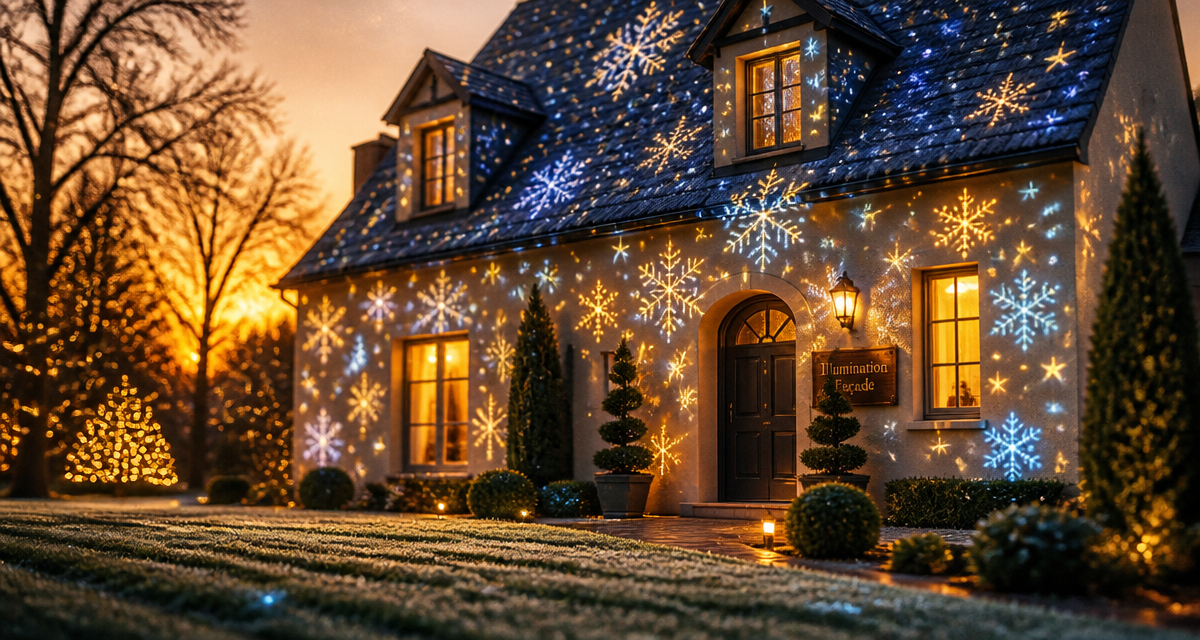 meilleur projecteur facade noel motifs lumineux maison