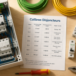 quel disjoncteur pour quel appareil tableau électrique et calibres