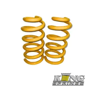 Durable yellow coil springs for vehicle suspension systems.