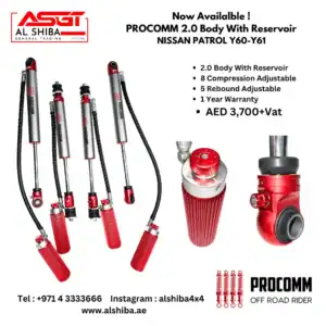 Shock Absorbers with Reservoir for Nissan Patrol Y60-Y61.