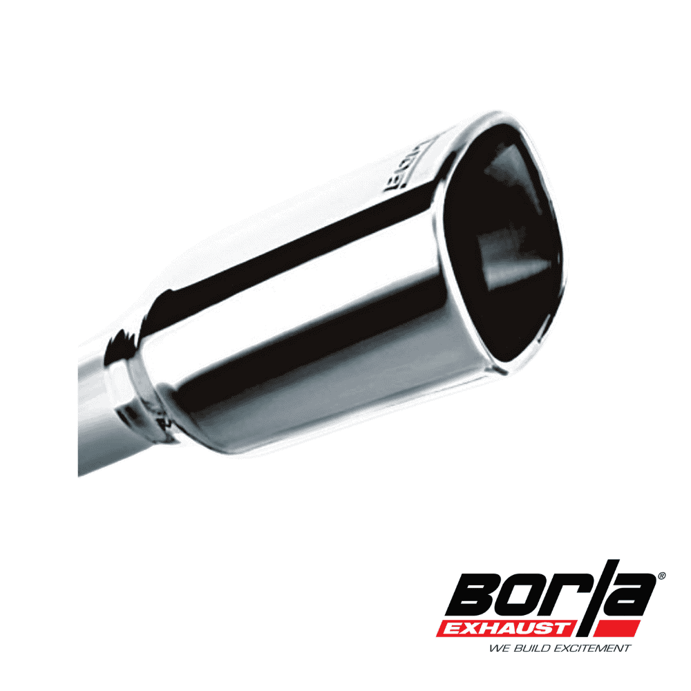 High-quality Borla exhaust tip for automotive performance and style enhancement.