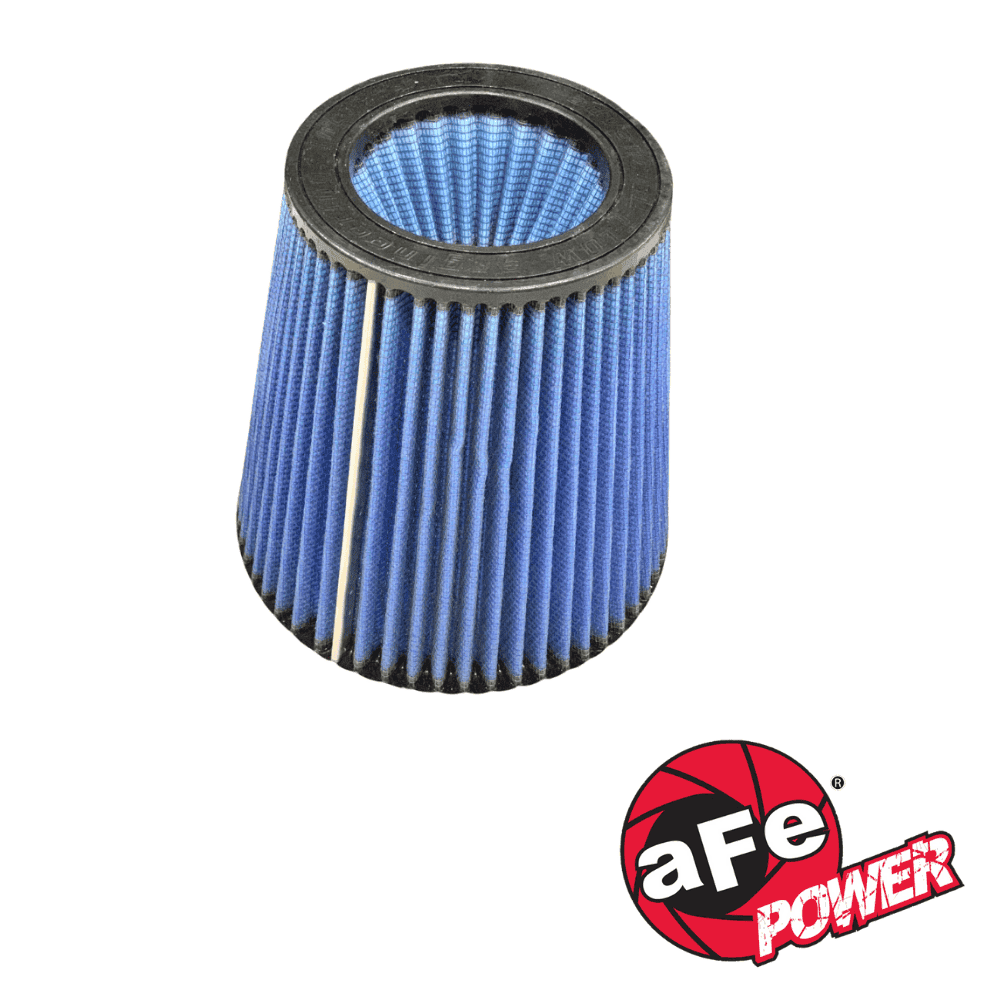 High-performance blue air filter for automotive engines by Al Shiba General Trading.