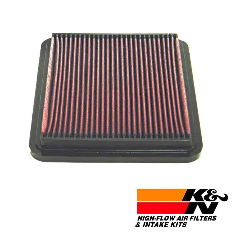 High-flow air filter for vehicle engine, durable and efficient filtration system.