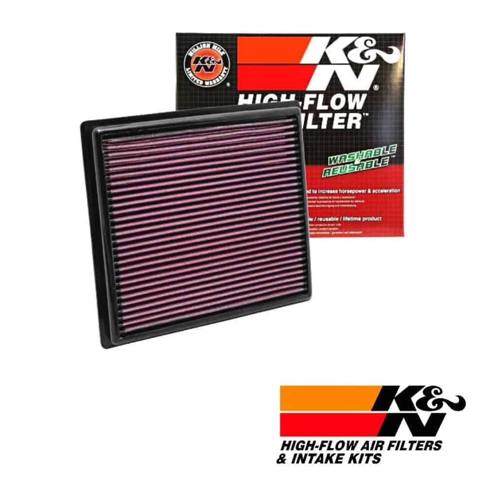 High-flow washable air filter for optimal engine performance and airflow.