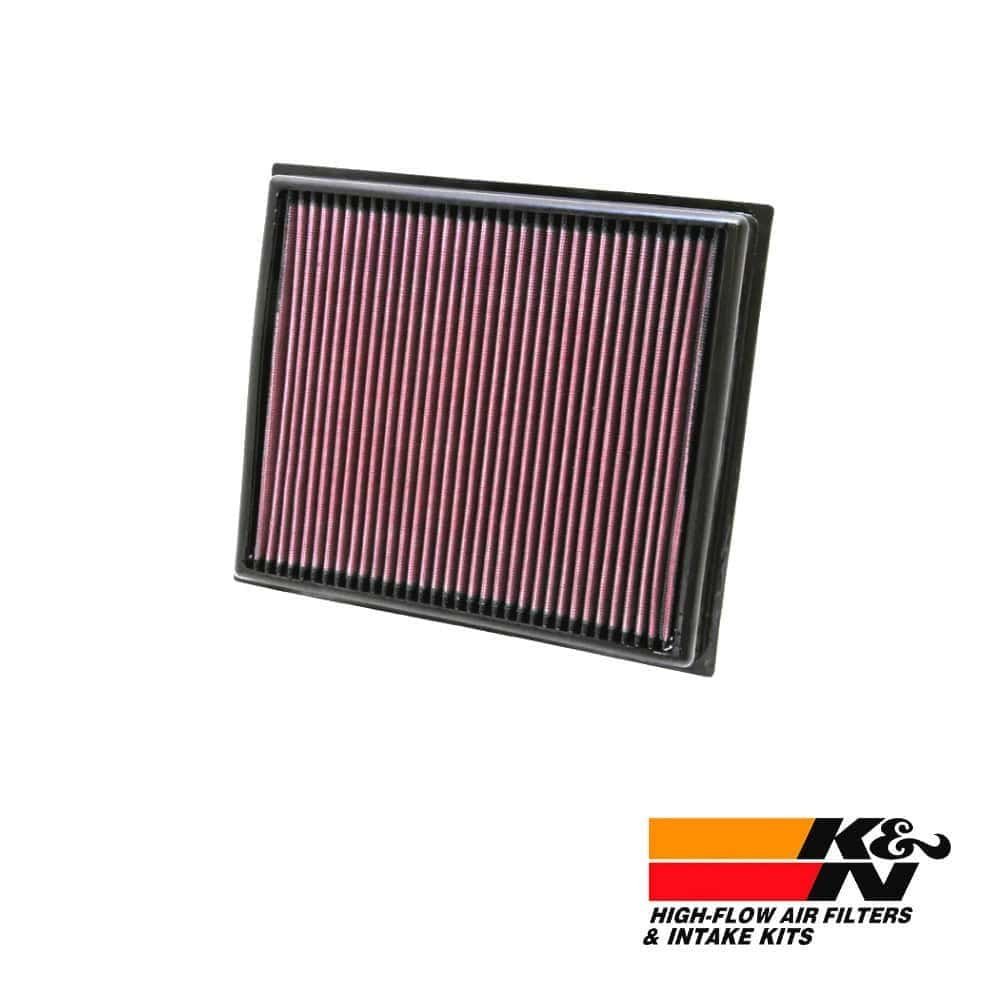 High-flow air filter for vehicle engine, durable and efficient filtration system.