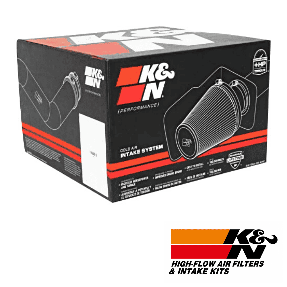 K&N high-flow air filters and intake kits for optimal engine performance and airflow.
