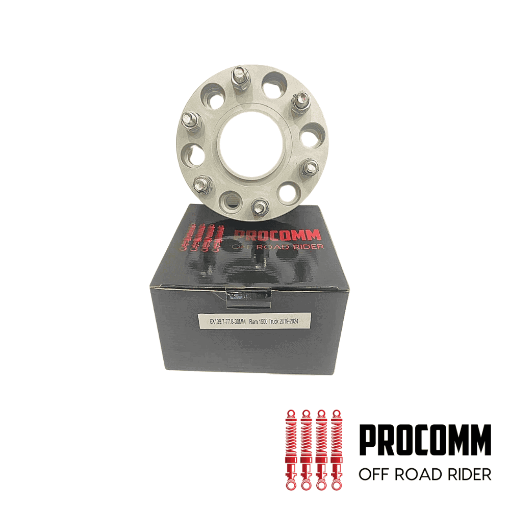 Procomm off-road rider wheel spacer for enhanced vehicle performance.