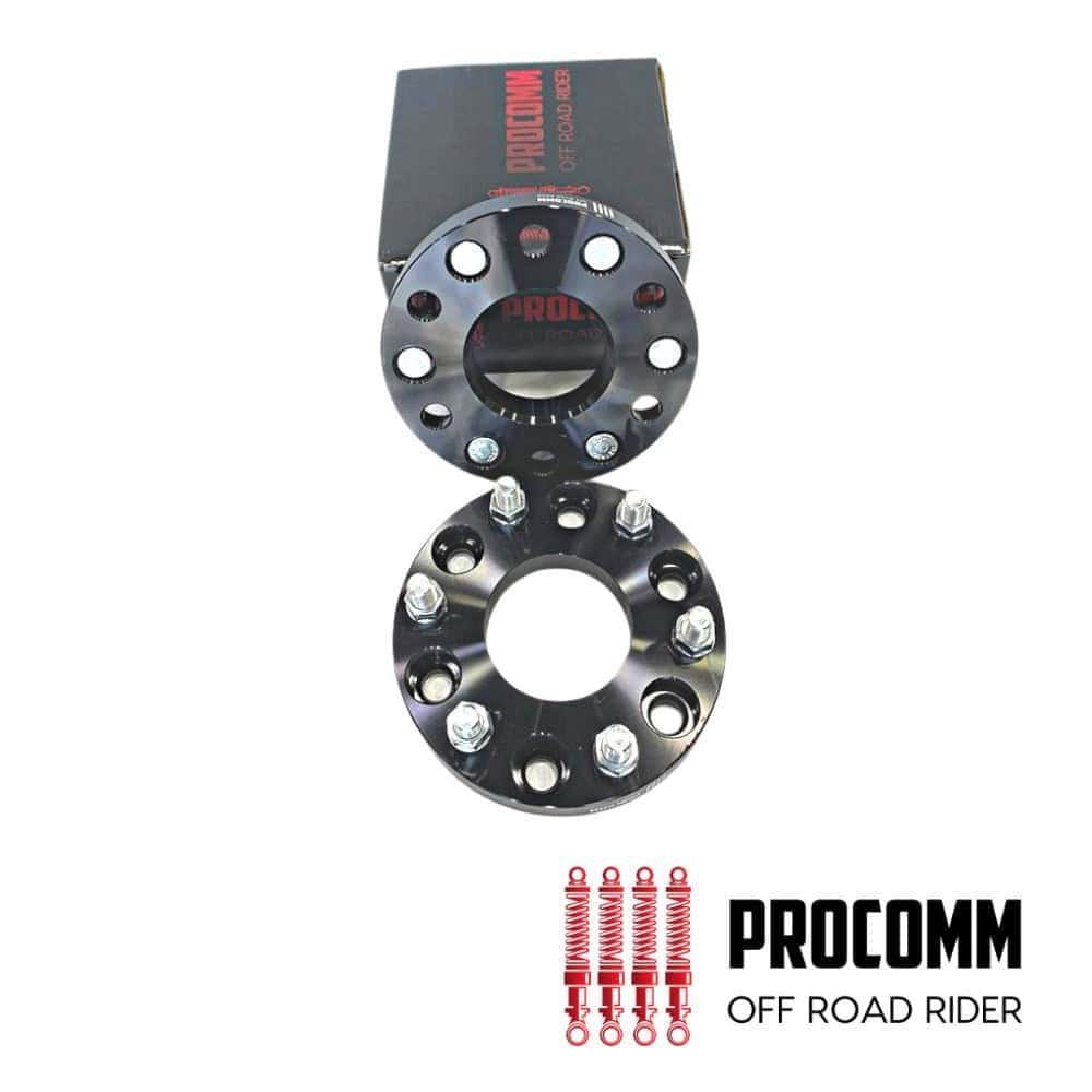 Heavy-duty wheel spacers for off-road vehicles by Procomm, durable and reliable.