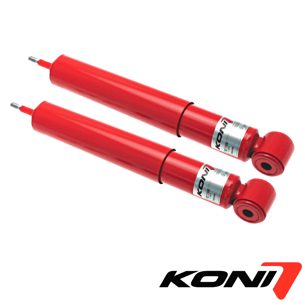 High-quality KONI shock absorbers for vehicle suspension systems.