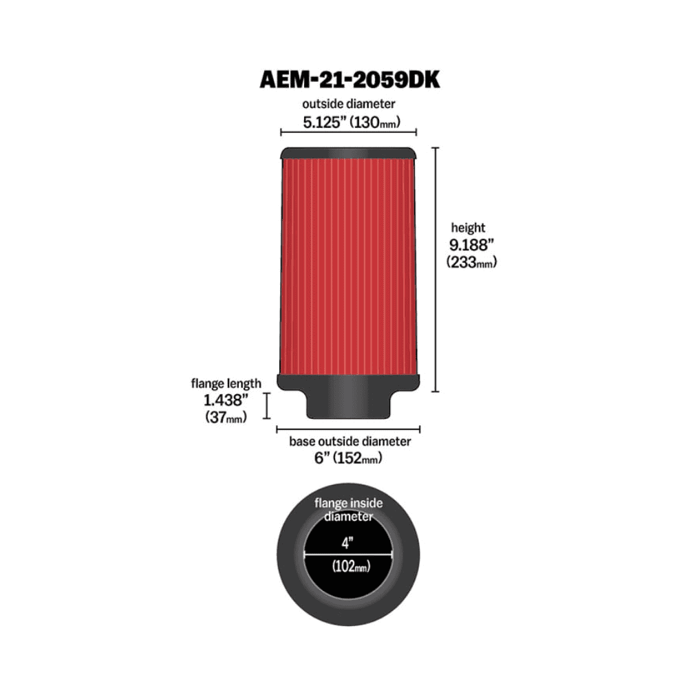 High-quality automotive air filter with precise dimensions for optimal engine performance.