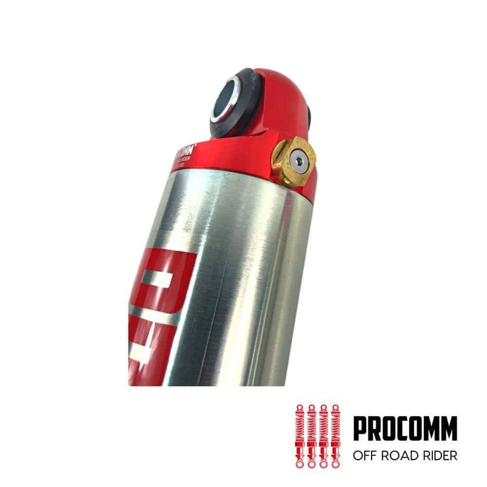 Off-road rider shock absorber for motorcycle suspension systems.