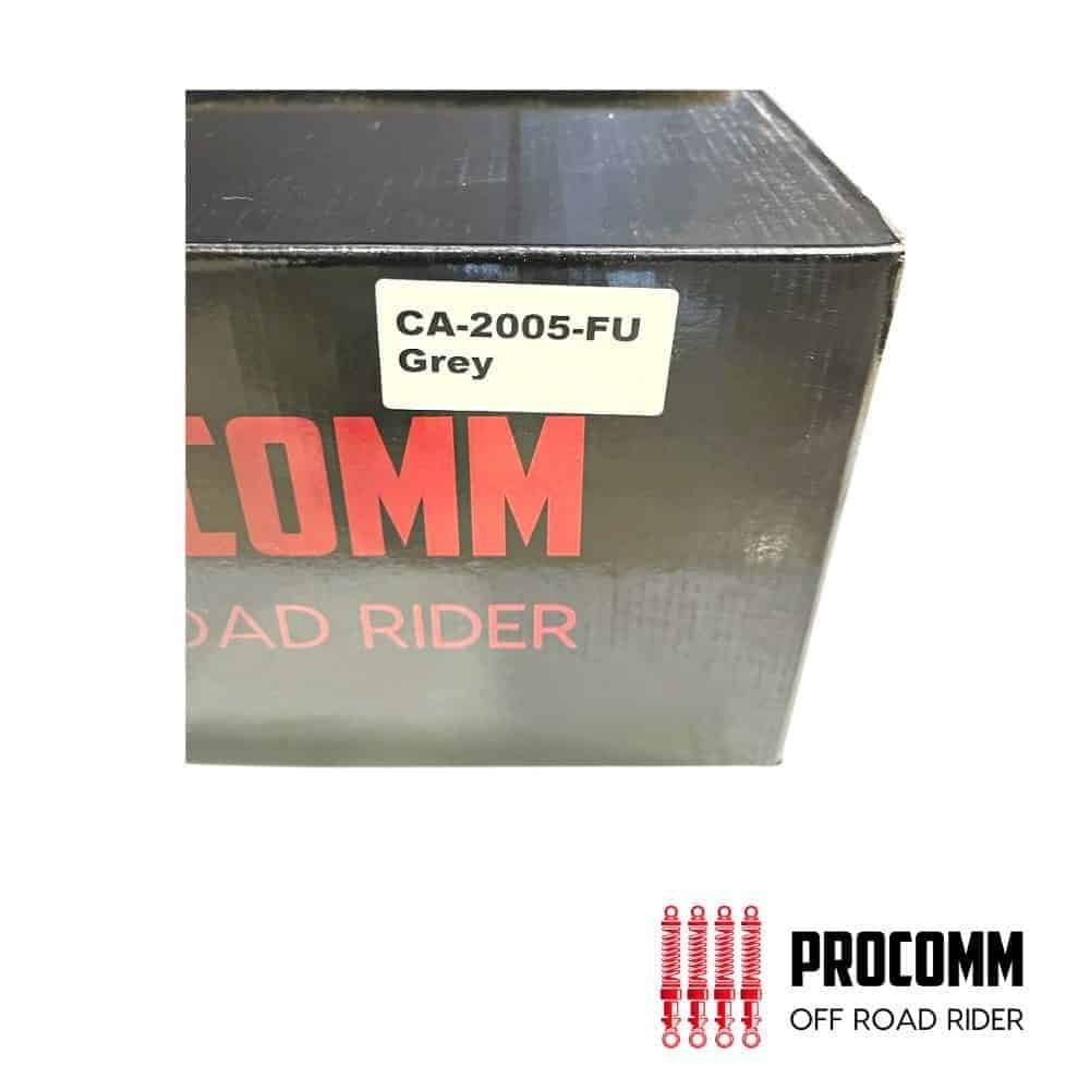 CA-2005-FU Grey model box for PROCOMM off-road rider equipment.