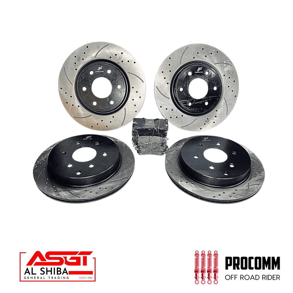 High-performance brake rotors for off-road vehicles and trucks from Al Shiba General Trading.
