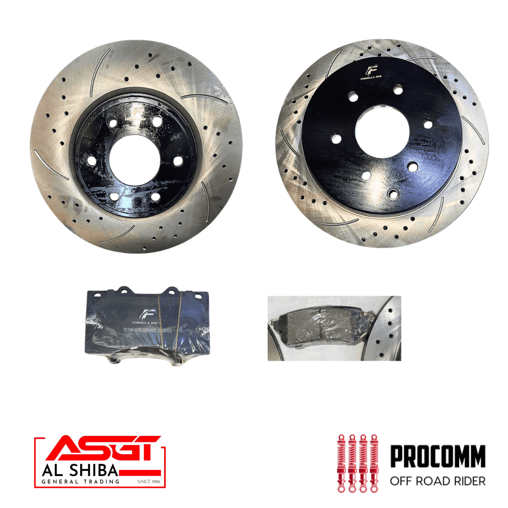 High-performance automotive brake discs and brake pads for off-road vehicles.