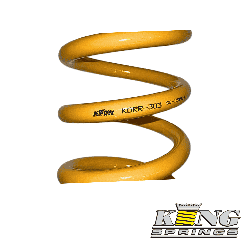 High-quality yellow coil spring for automotive suspension systems.