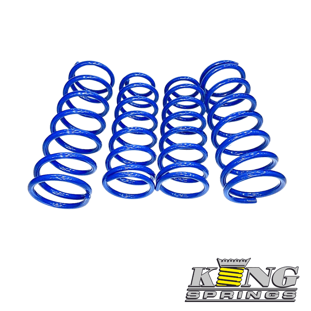 High-quality blue coil springs for automotive suspension systems.
