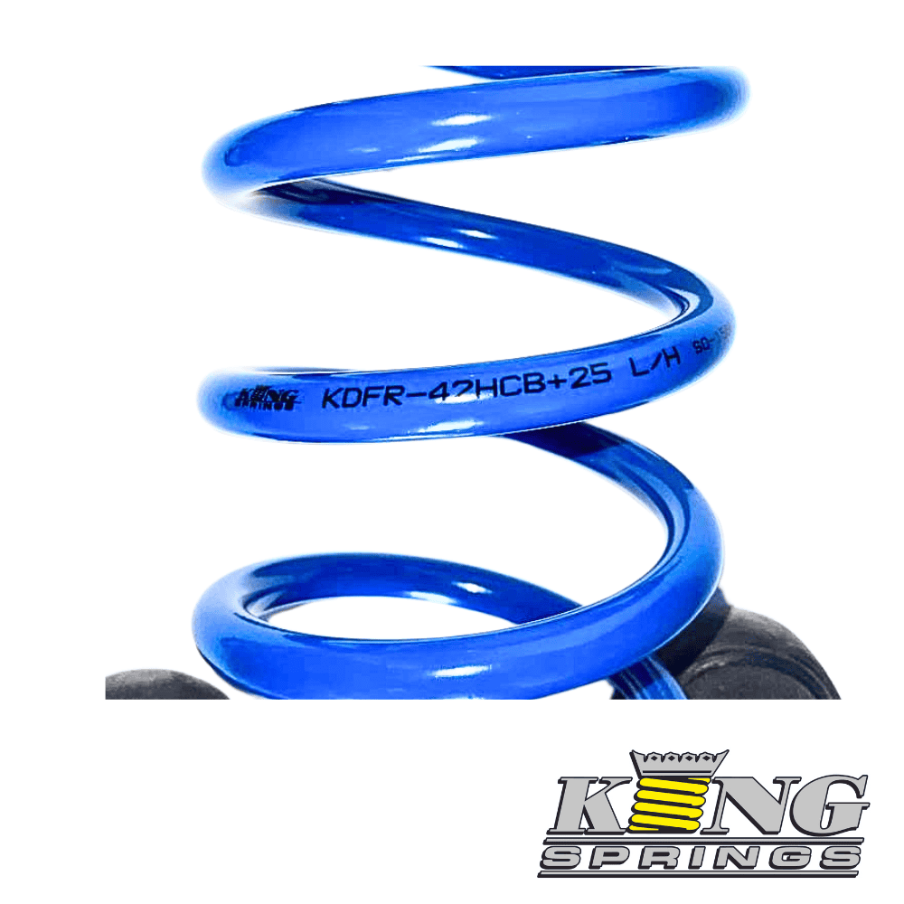 High-quality blue coil spring for automotive suspension systems at Al Shiba General Trading.