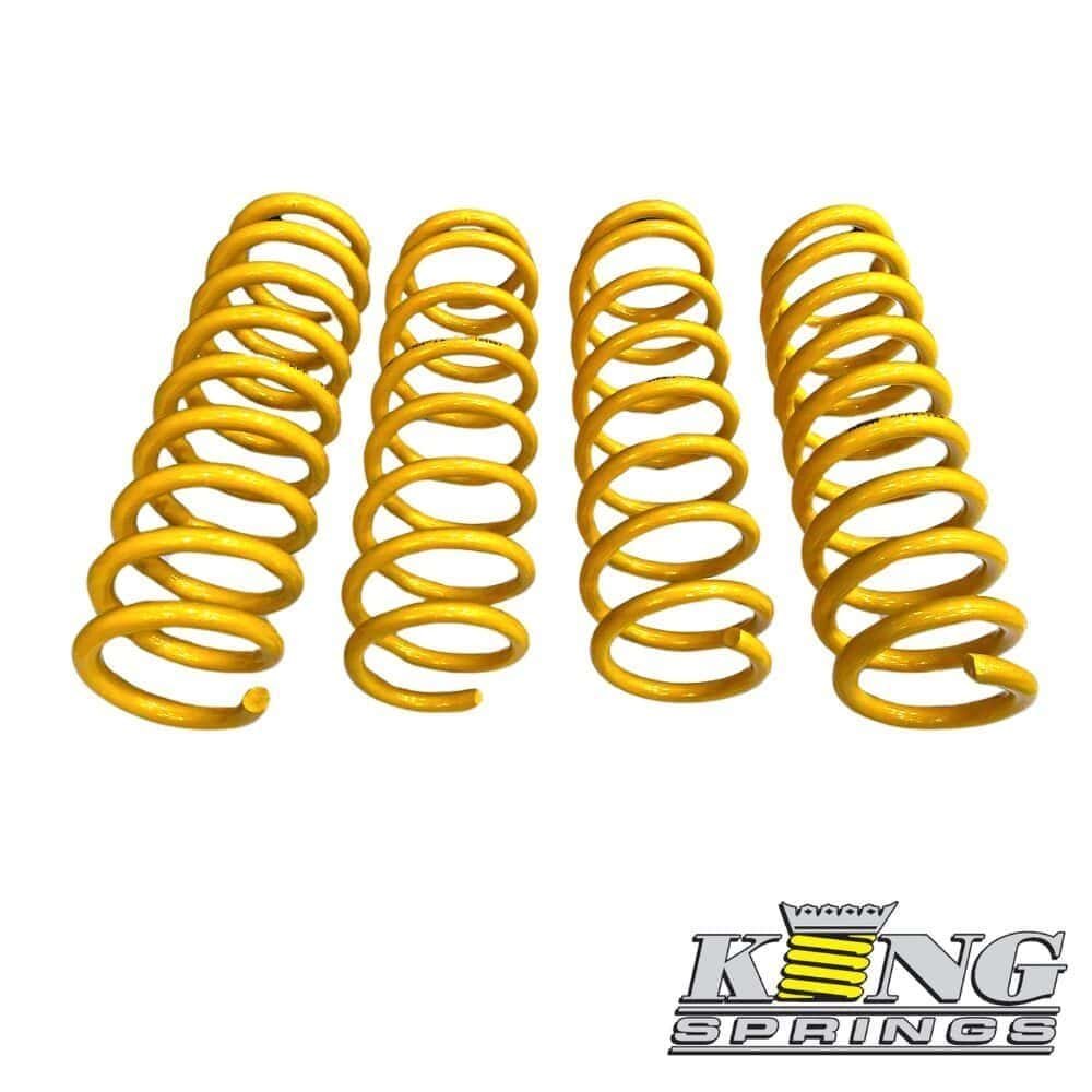 Yellow coil springs for automotive suspension systems.