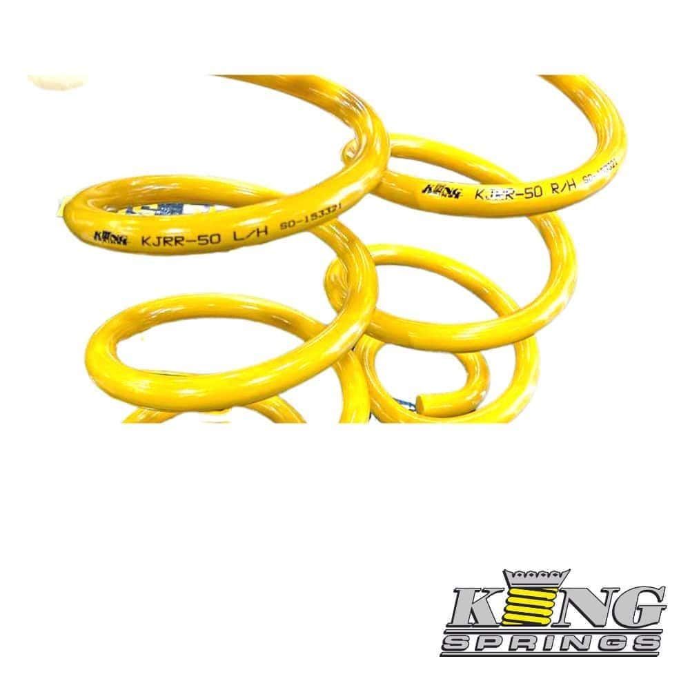 High-quality yellow coil springs for automotive suspension from Al Shiba General Trading. Durable an.