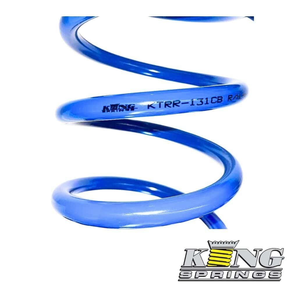 High-quality blue coil spring for industrial applications and machinery.