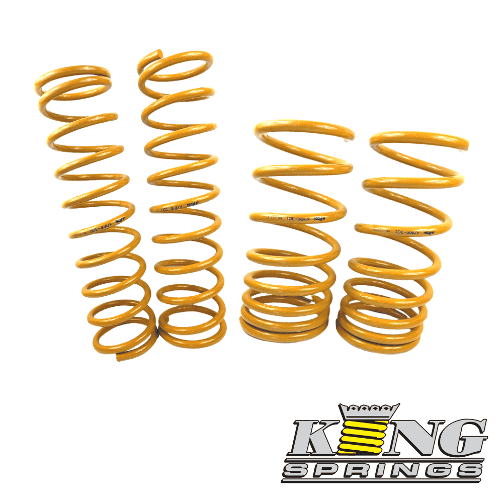 Yellow coil springs for automotive suspension systems.