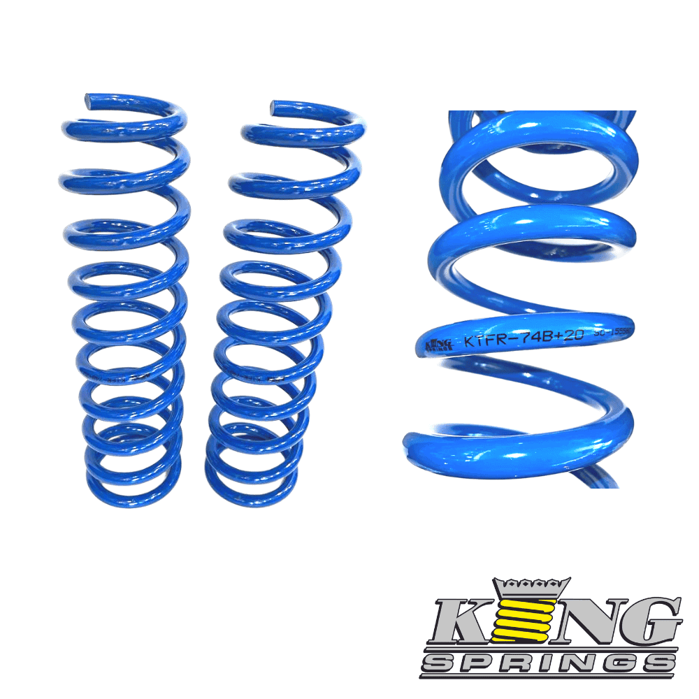 Blue coil springs for automotive suspension from Al Shiba General Trading.