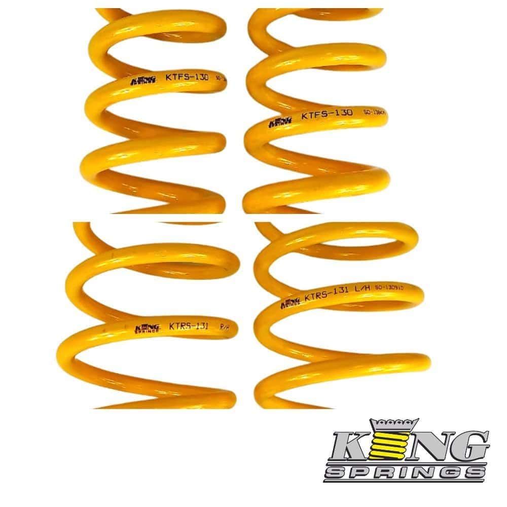 High-quality yellow coil springs for automotive suspension systems.