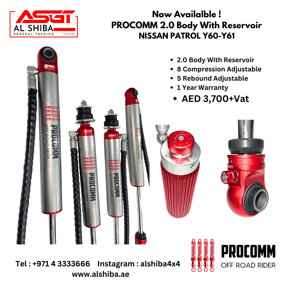 High-quality PROCOMM 2.0 Body with Reservoir for Nissan Patrol Y60-Y61, adjustable compression and r.