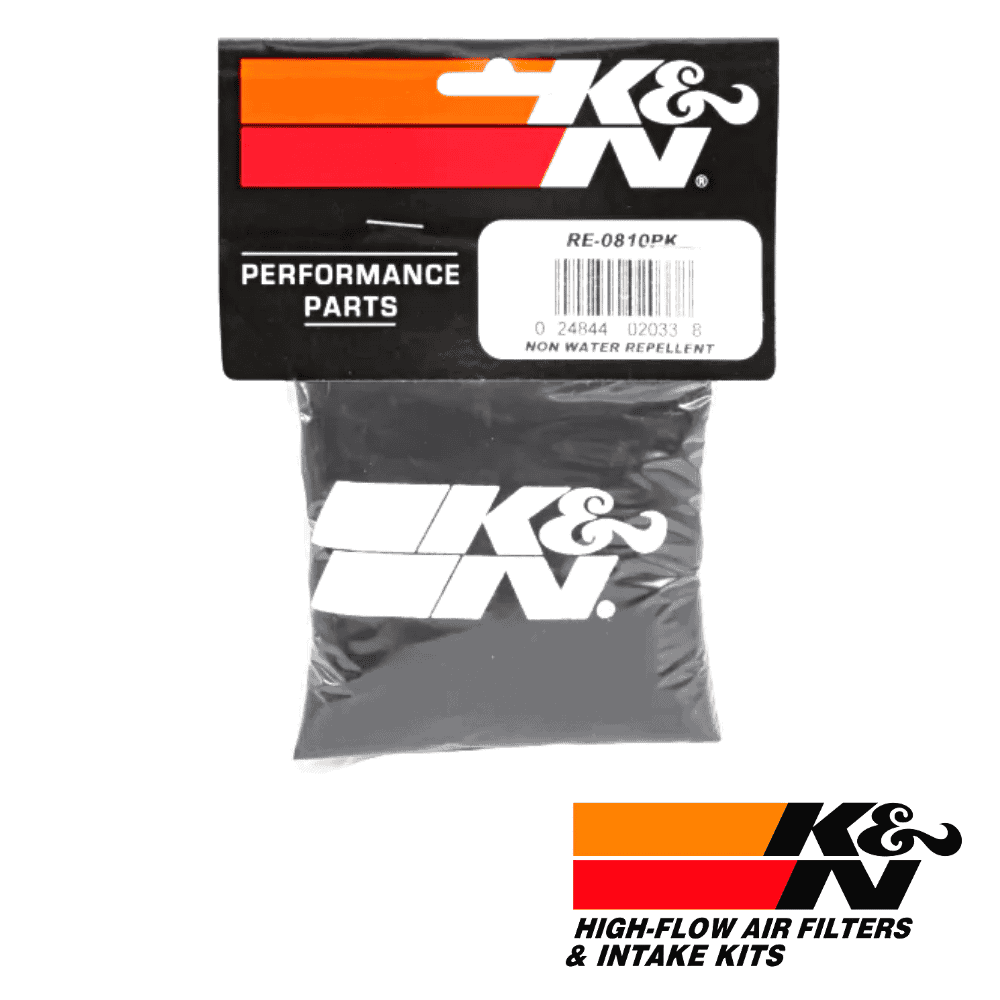 High-flow air filters and intake kits for vehicle performance enhancement by K&N.