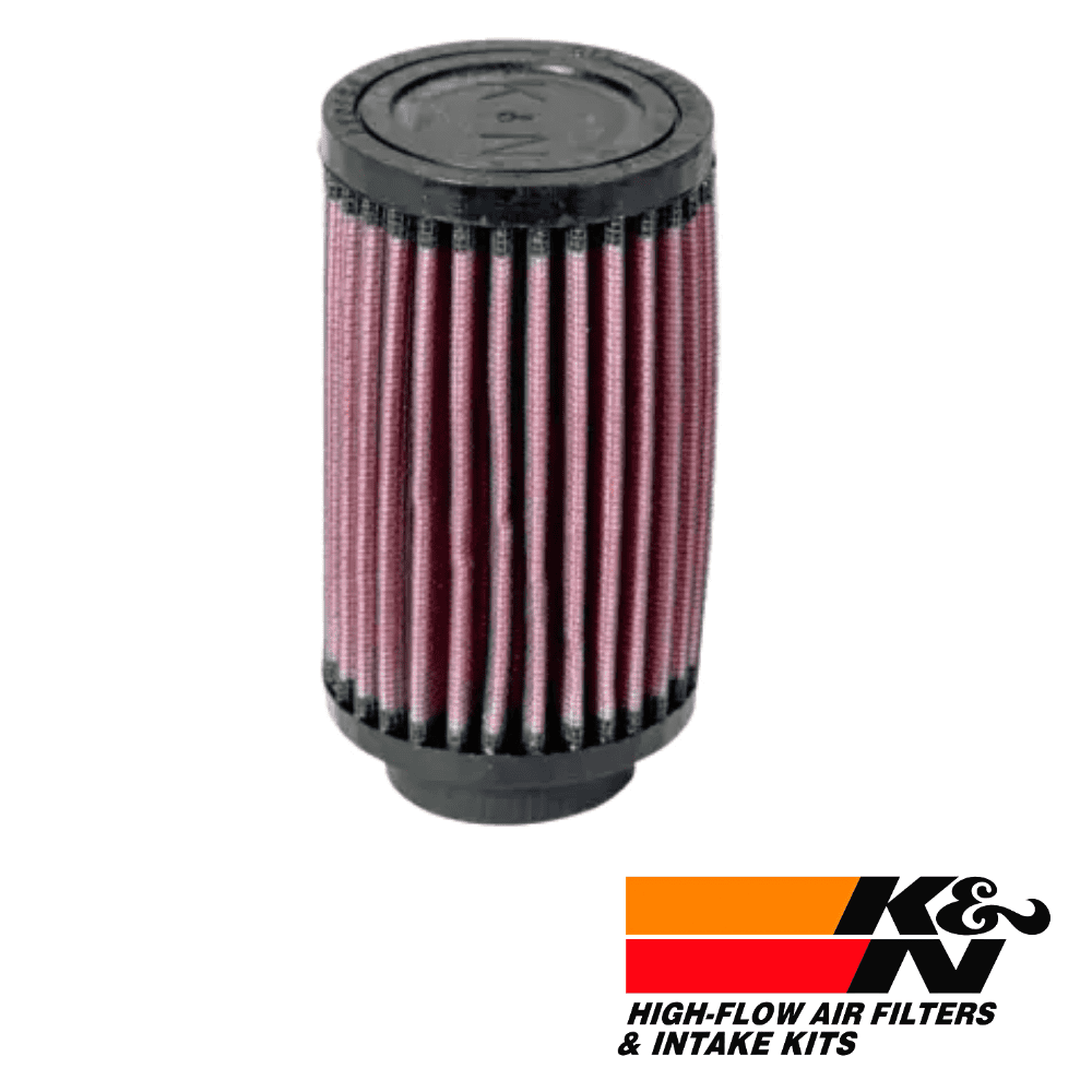High-flow air filter for vehicle engine, durable and efficient filtration system.