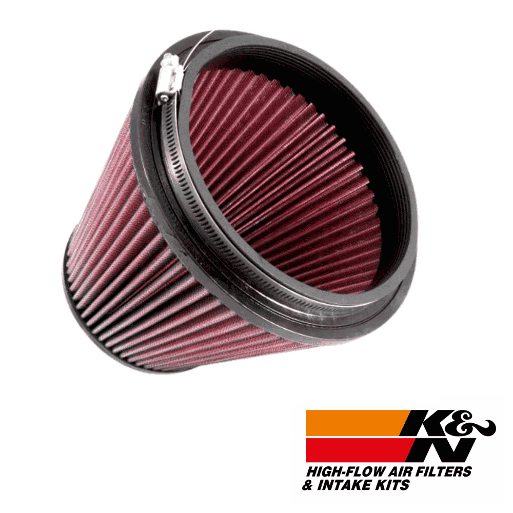 High-flow air filter for automotive engines, K&N intake kits, durable and high-performance filtratio.